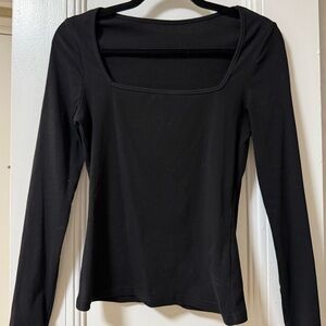 SHEIN Black Long Sleeve Top